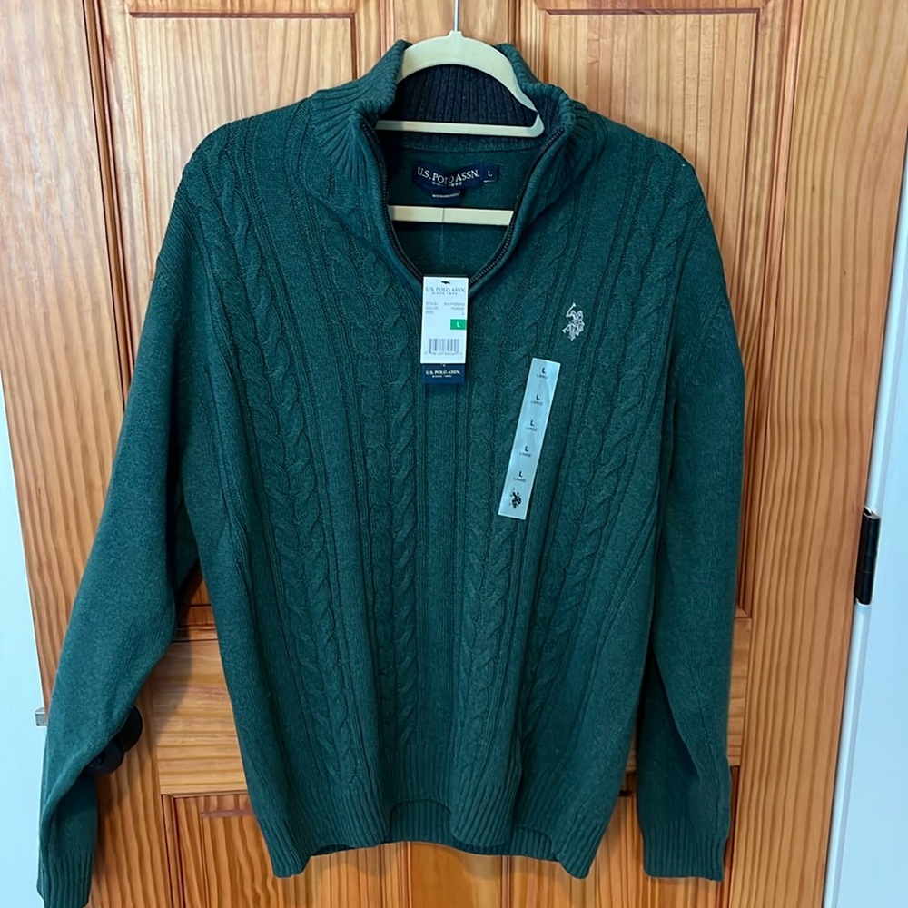 U.S. Polo Assn. Cable Knit Quarter Zip - NWT